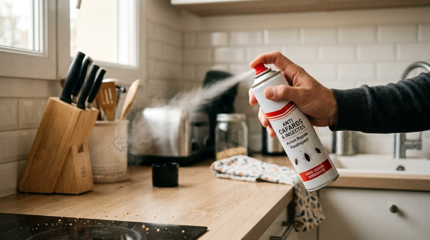 Bombe anti cafard : efficacité réelle, dangers et limites de l'effet choc en 2026