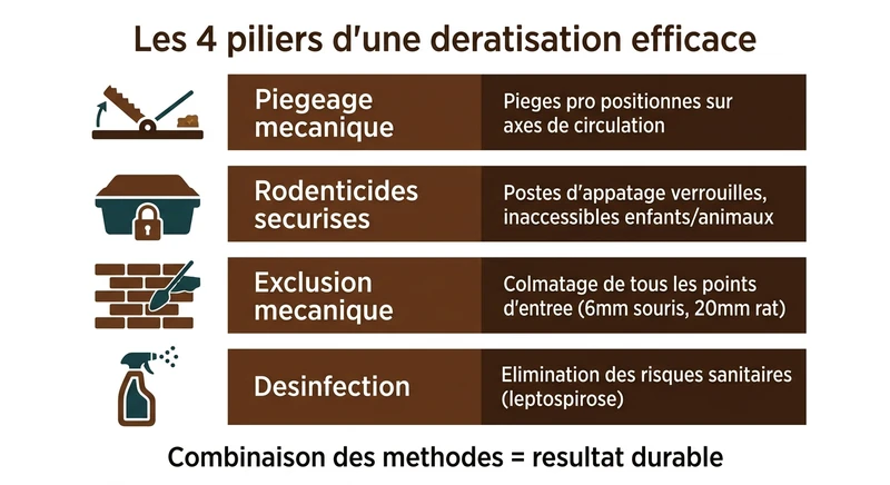 Infographie des methodes professionnelles de deratisation