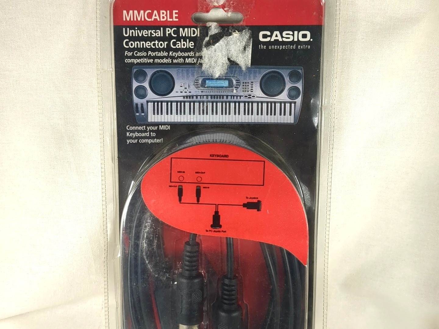 Casio MMCABLE Universal PC MIDI Connector Cable, Vintage Synthesizer Accessory