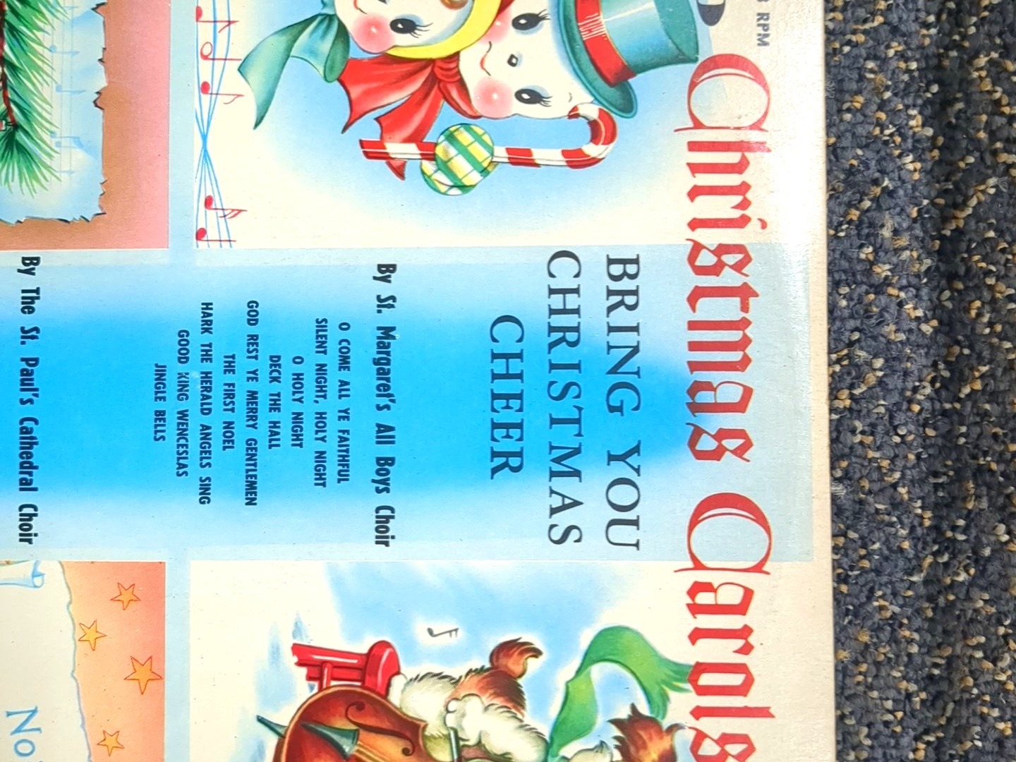Halo All The Favorite Christmas Carols Vinyl Record LP, 1950s