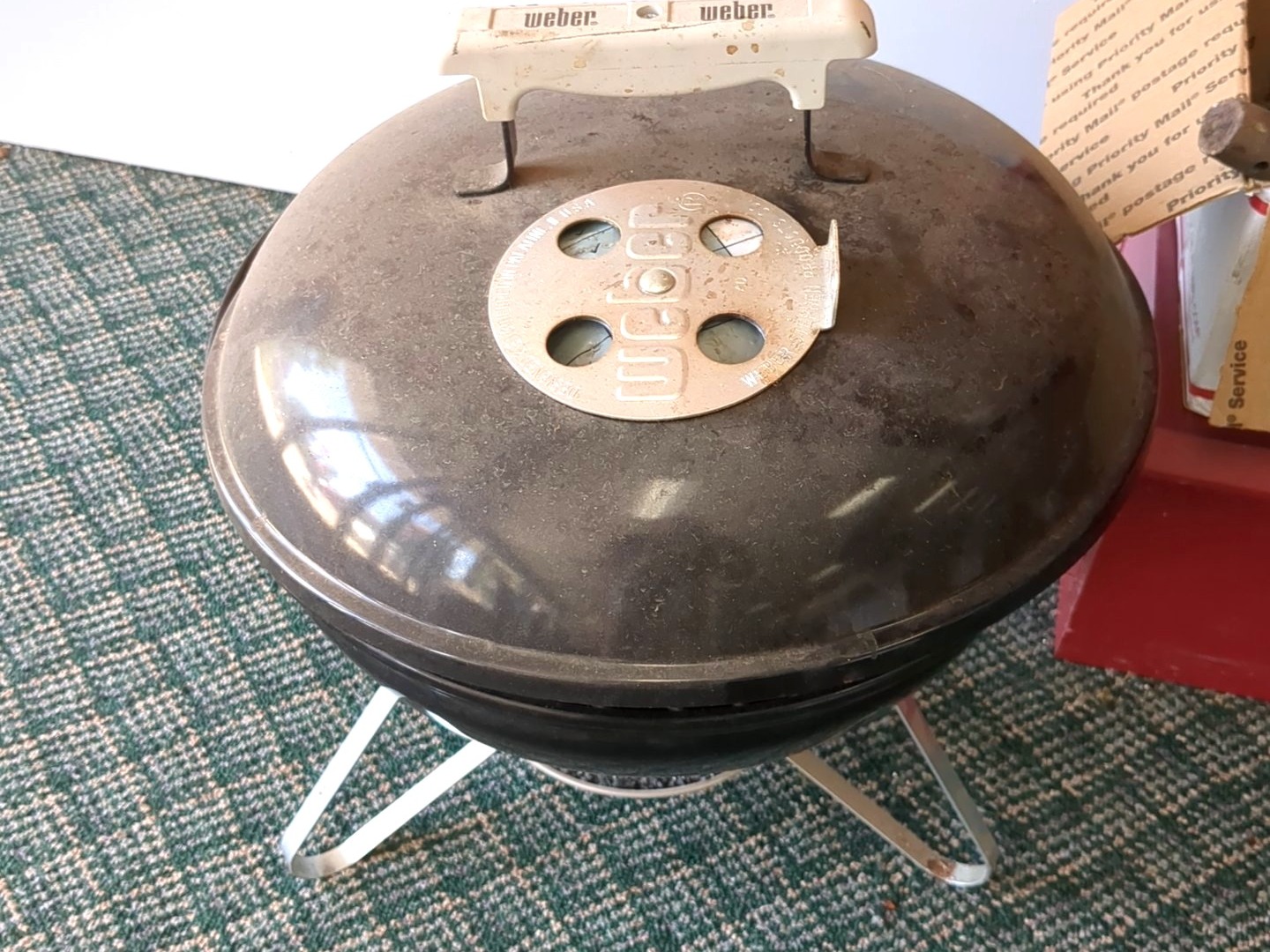 Weber Portable Charcoal Grill with Hickory Wood Chips