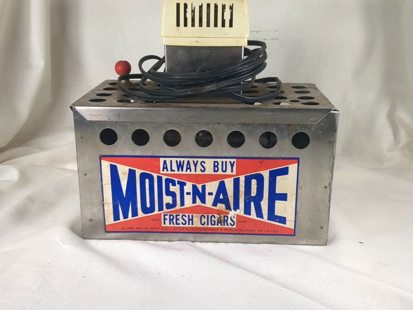 Vintage Ranco Humidistat with Moist-N-Aire Cigar Humidor Box, 1970s
