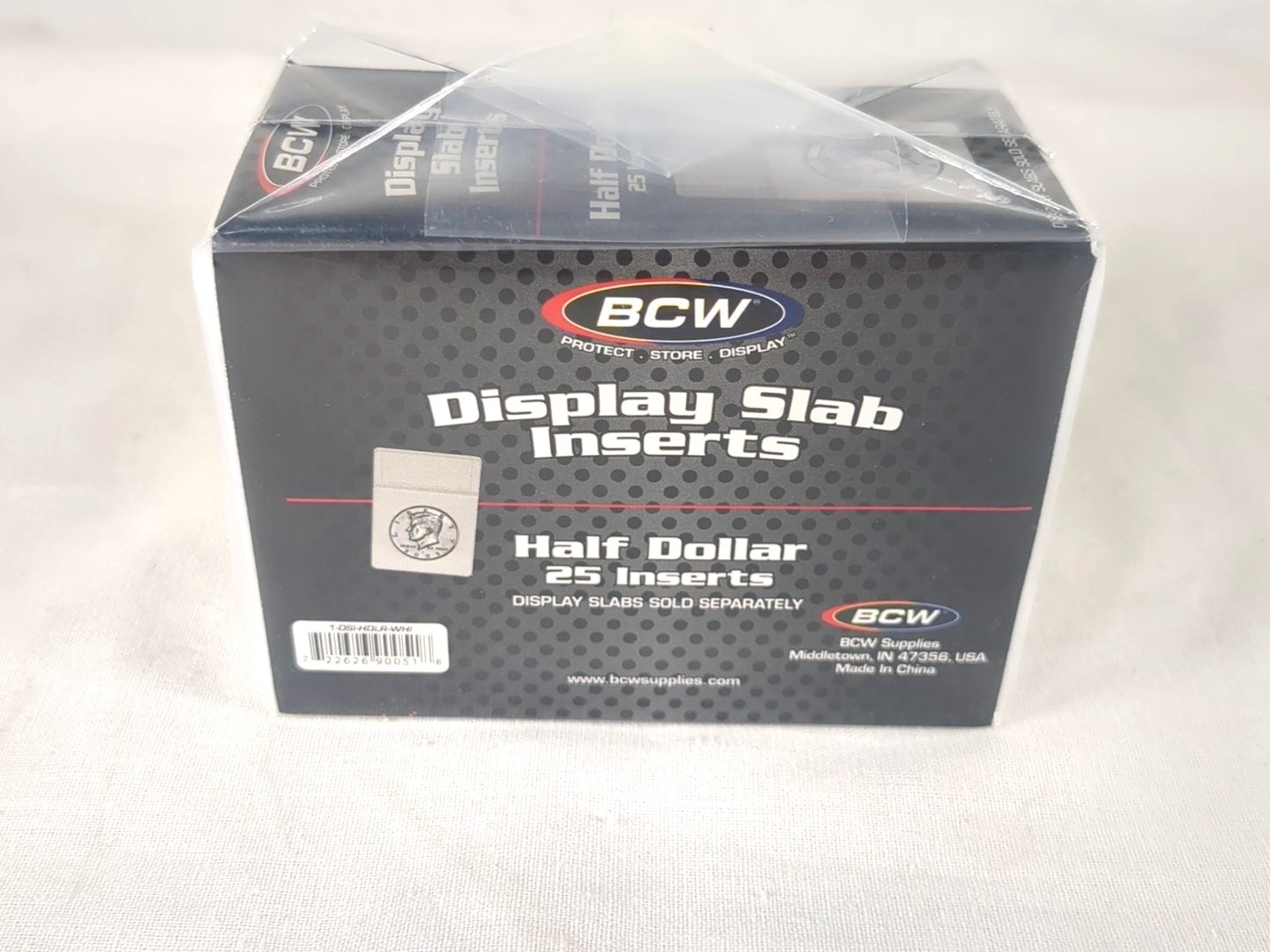 BCW Display Slab Inserts, Half Dollar, 25-Count