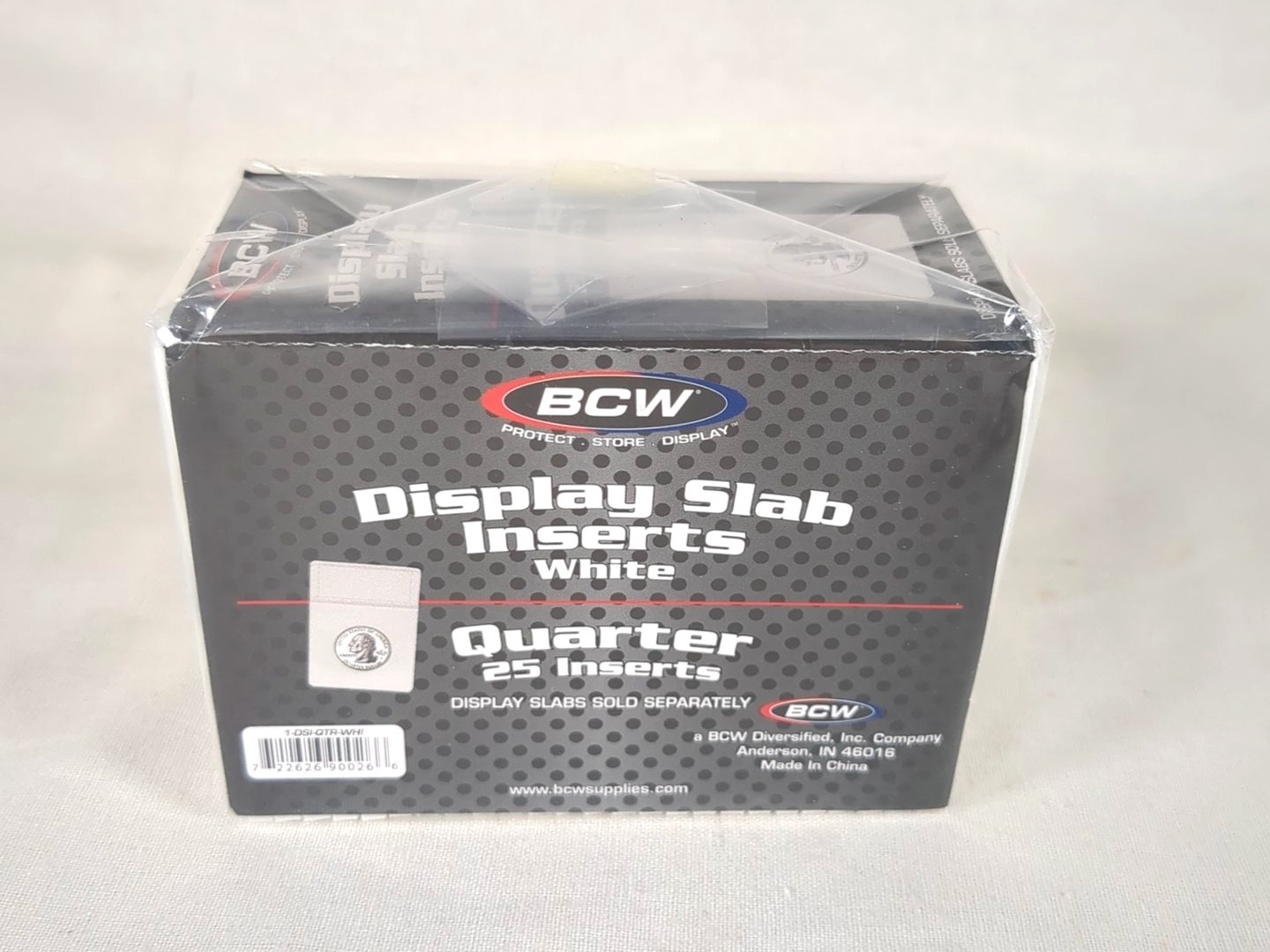 BCW Display Slab Inserts, Quarter White Foam, 25-Count