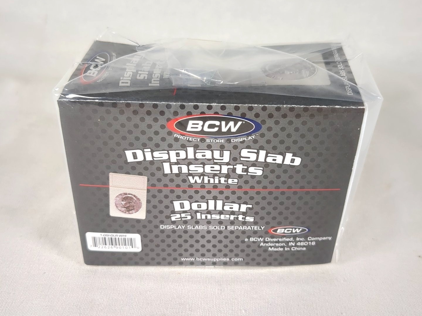 BCW Display Slab Inserts, White, Dollar Size, 25-Count