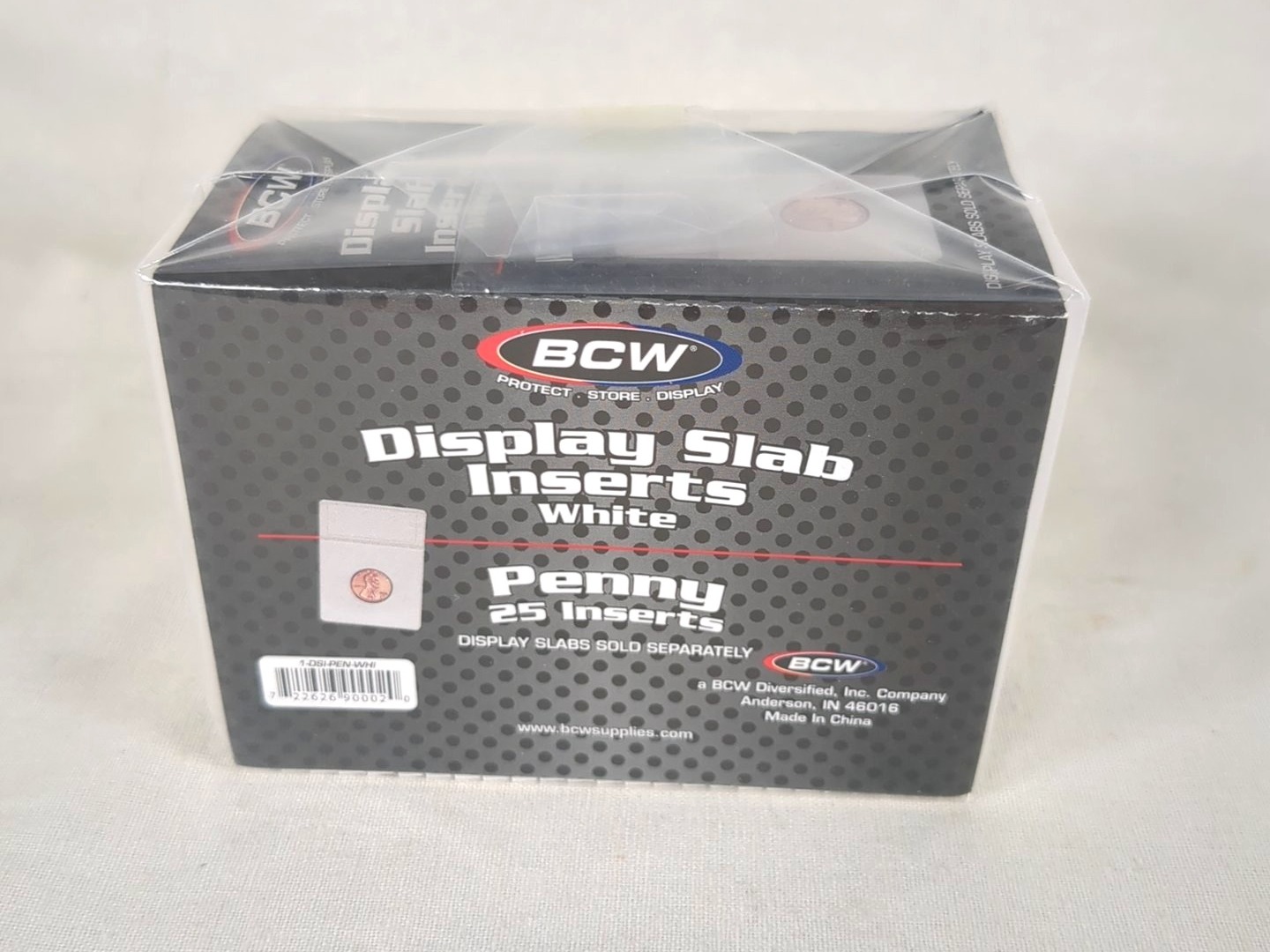 BCW Display Slab Inserts White Penny 25-Count