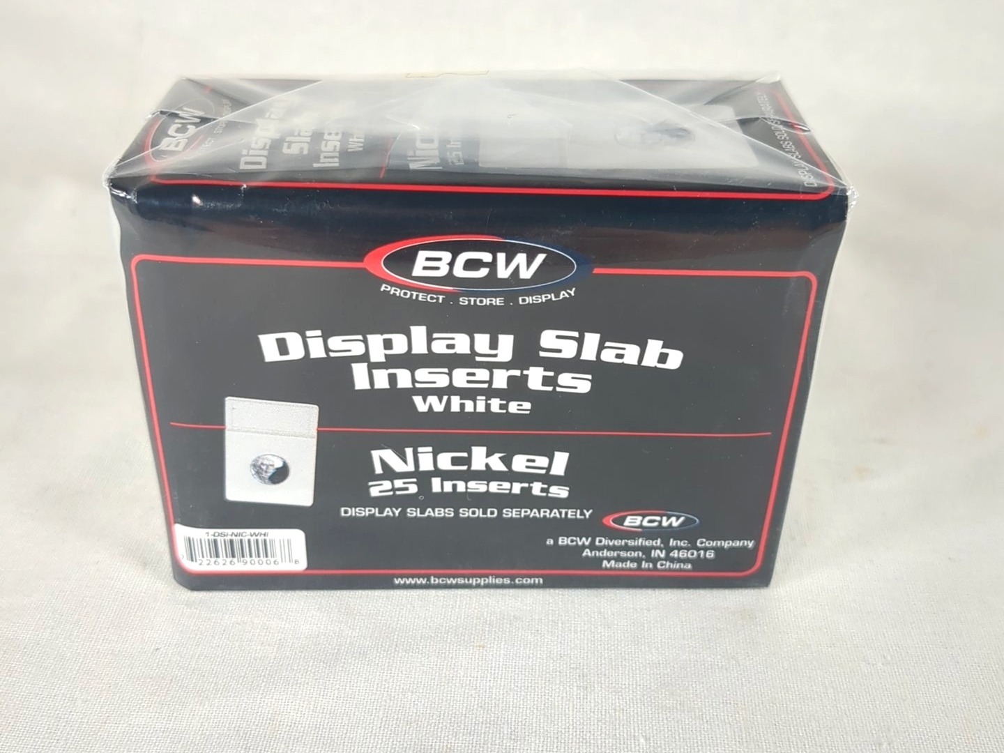 BCW Display Slab Inserts, Nickel White, 25-Count