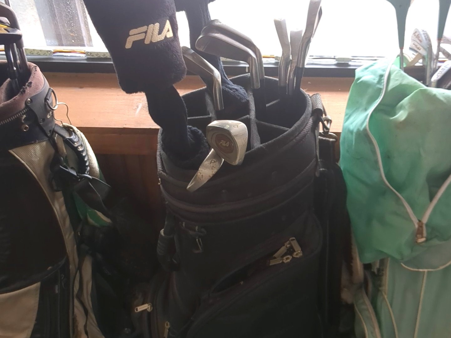 Left Handed FILA Golf Club Set with Bag, Irons and Woods