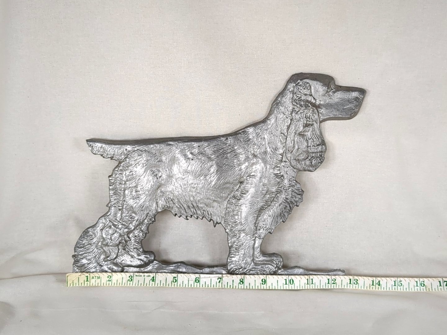 Cocker Spaniel Cast Aluminum Silhouette Garden Yard Art Fence Topper