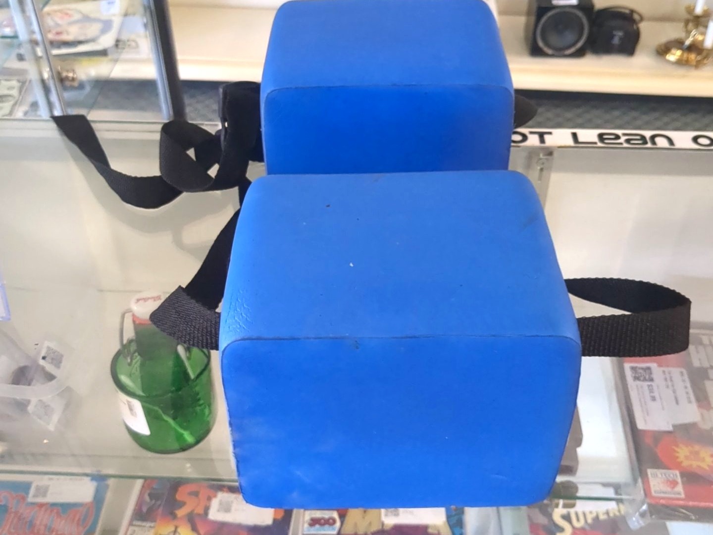 Foam Swim Cuffs with Belts, Blue Pair