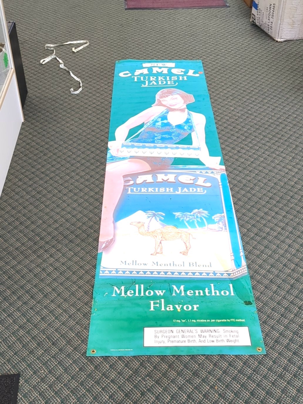 Camel Turkish Jade Menthol Cigarette Advertising Poster Banner, 2001