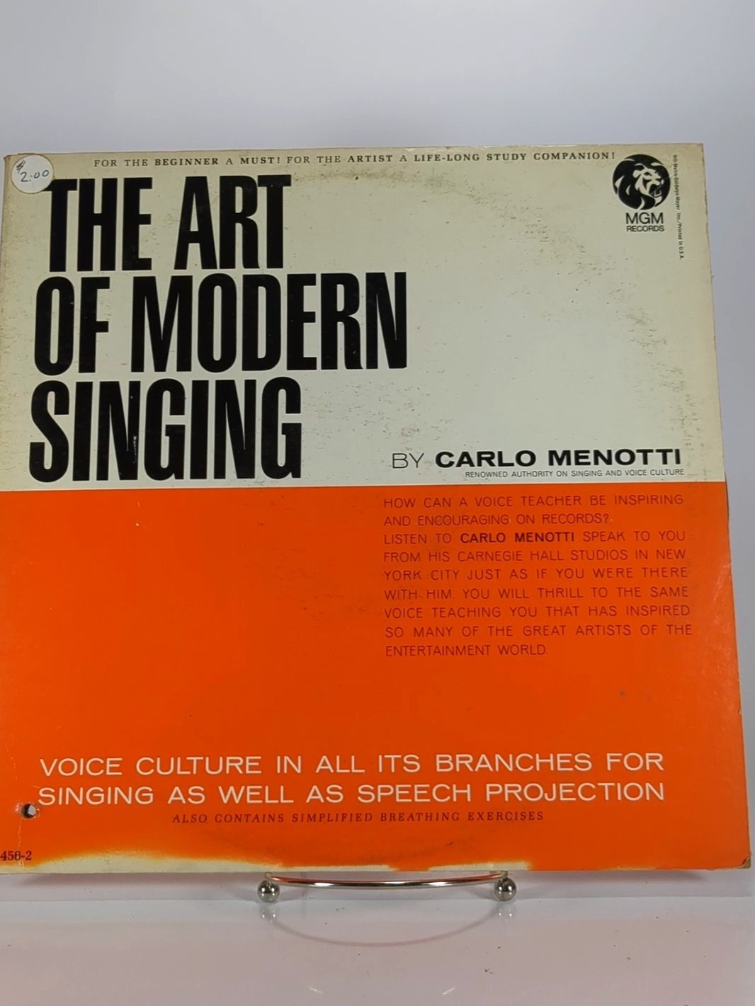 The Art of Classic Singing by Carlo Menotti, MGM Records Vinyl LP Set