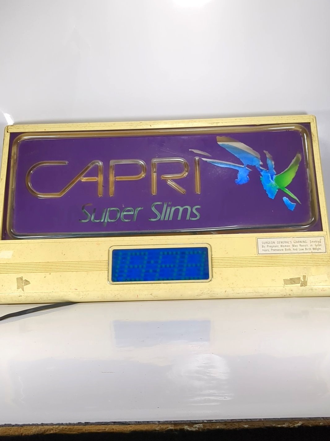CAPRI Super Slims Vintage Electric Sign, 1990