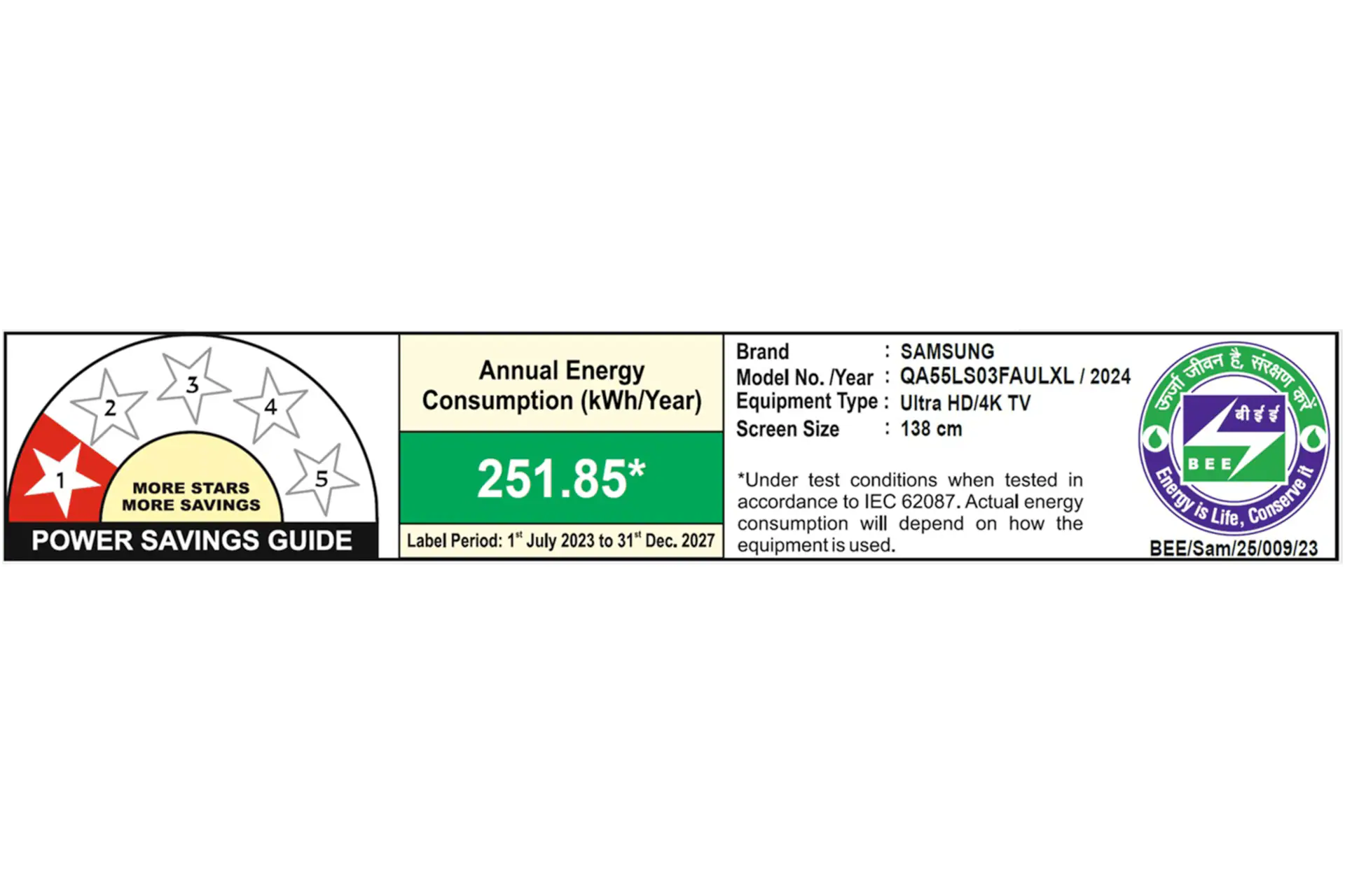 Samsung 55 Inch Smart LED TV QA55LS03FAULXL