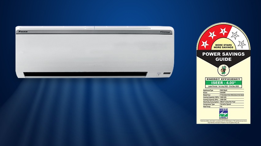 Daikin 1.5 Ton 3 Star Inverter Split AC FTKC50