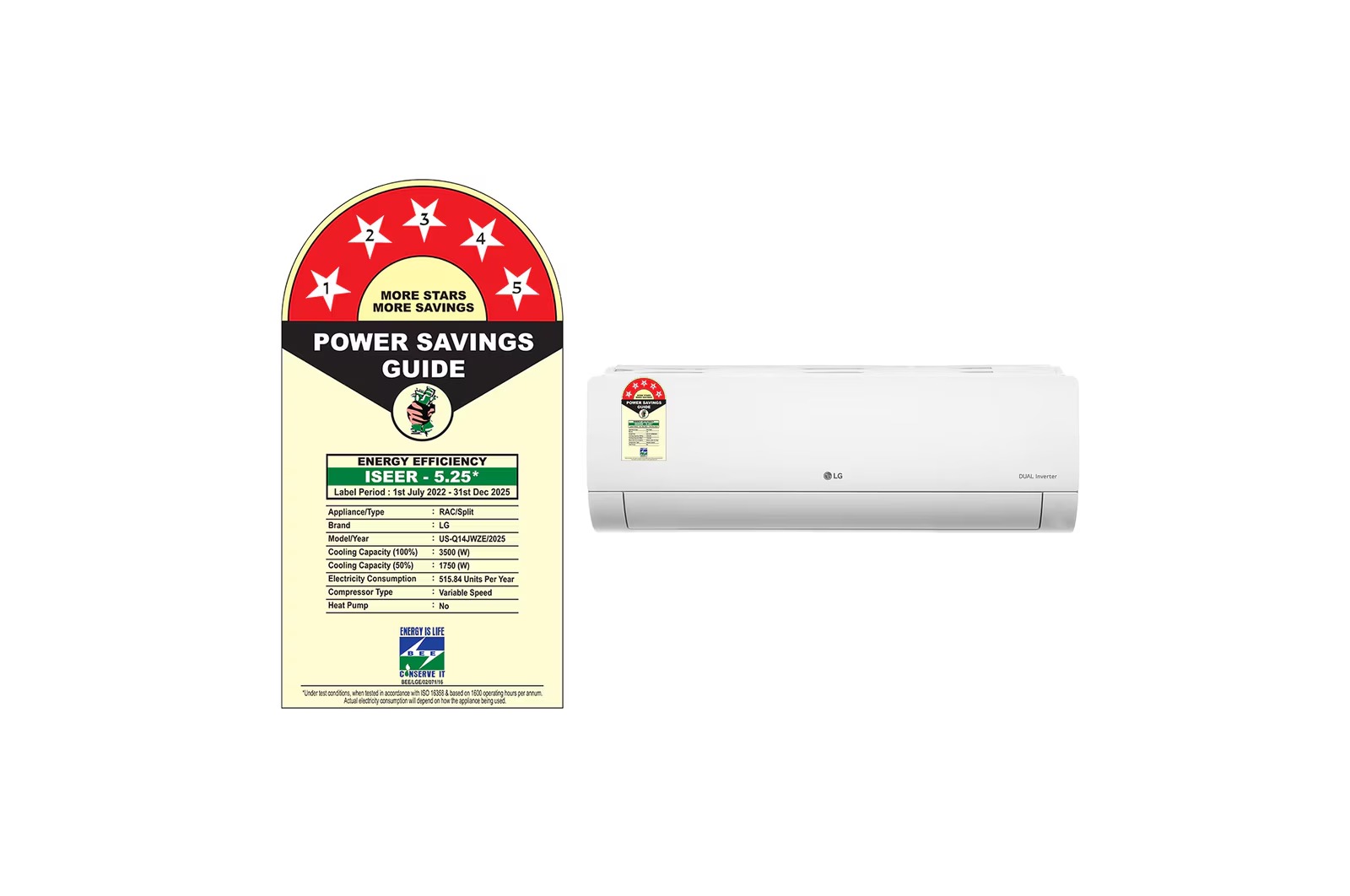 LG 1.0 Ton 5 Star Inverter Split AC US-Q14JWZE