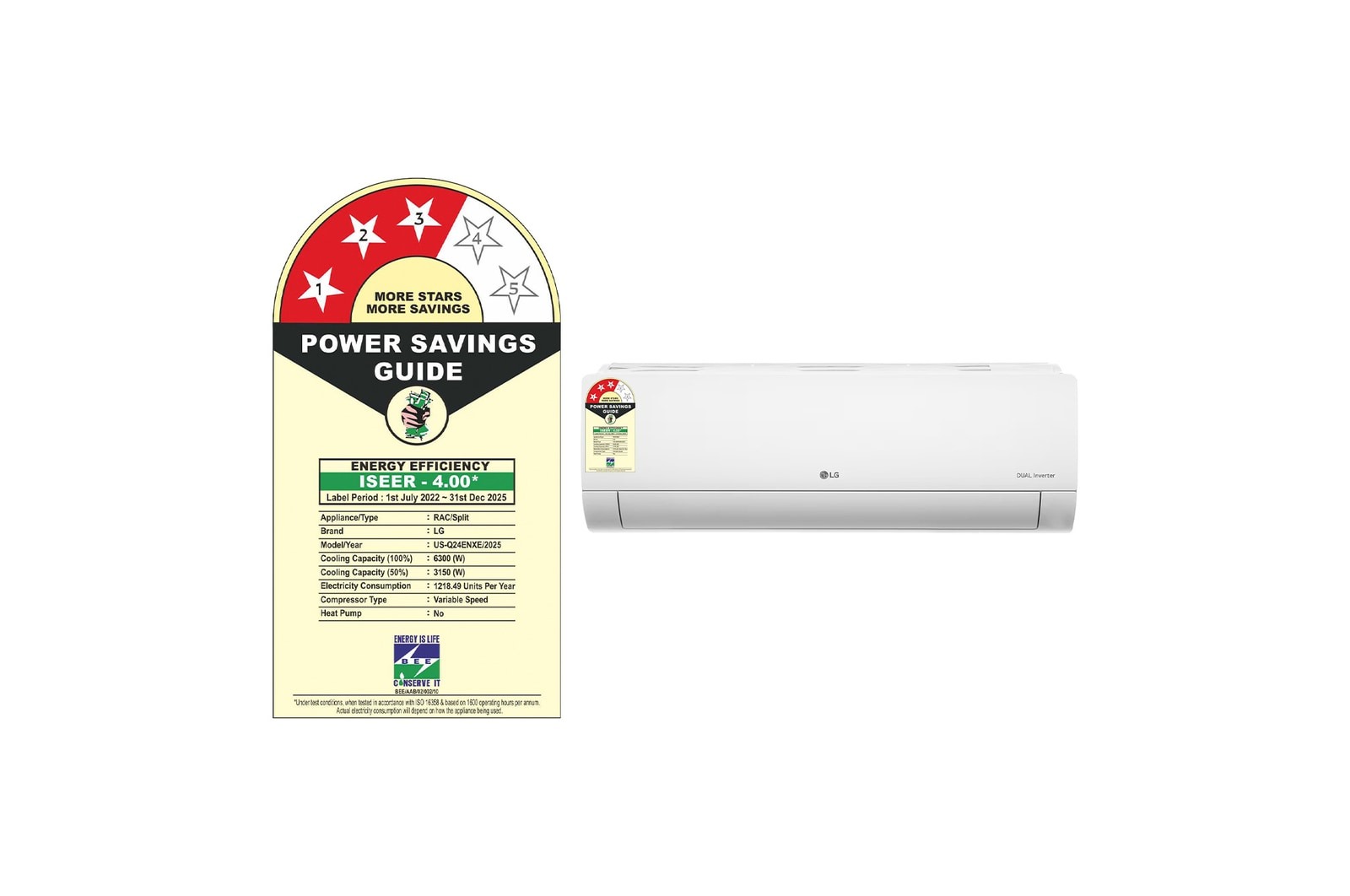 LG 2.0 Ton 3 Star Inverter Split AC US-Q24ENXE