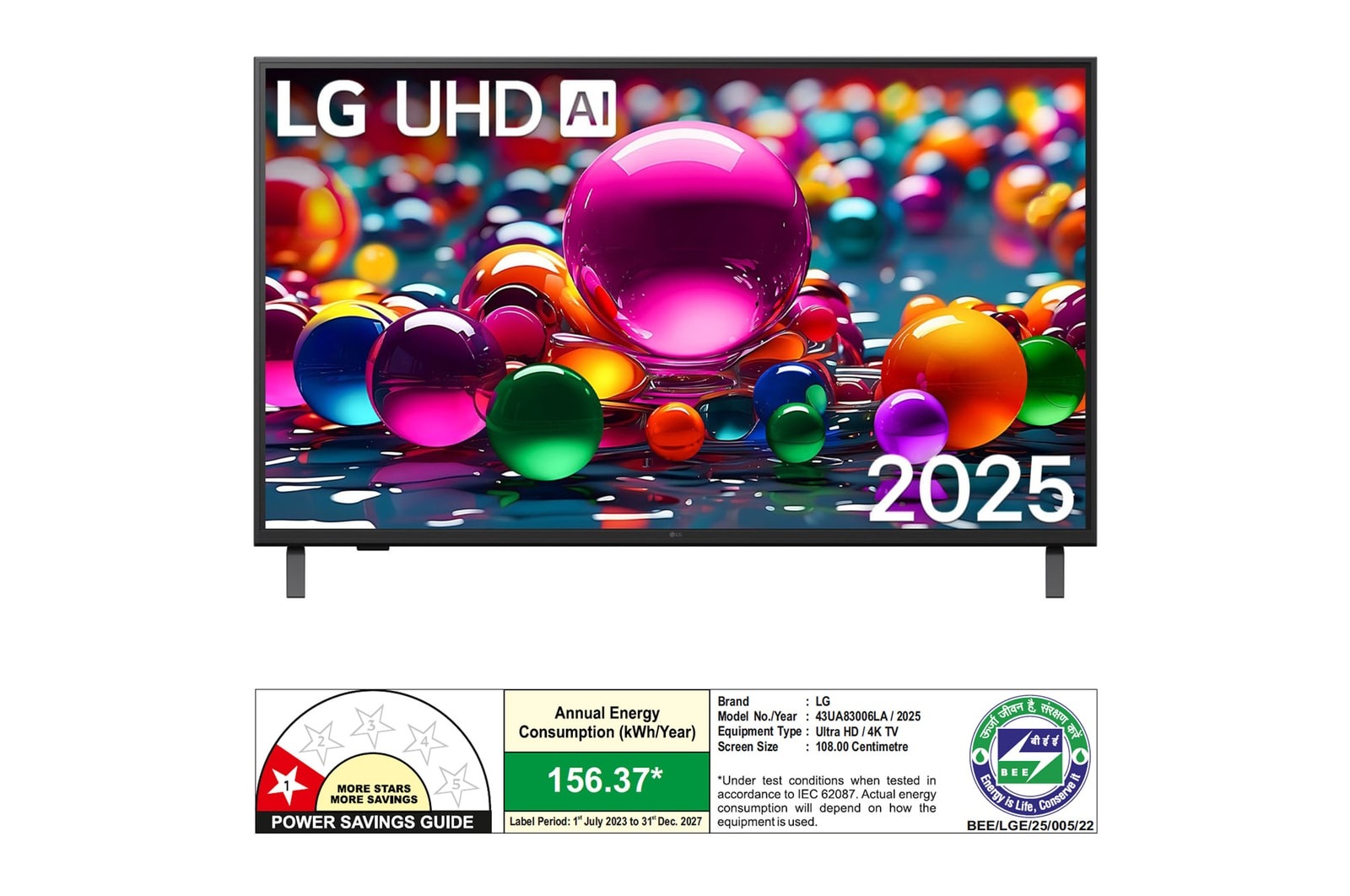 LG 43 Inch Smart LED TV 43UA83006LA