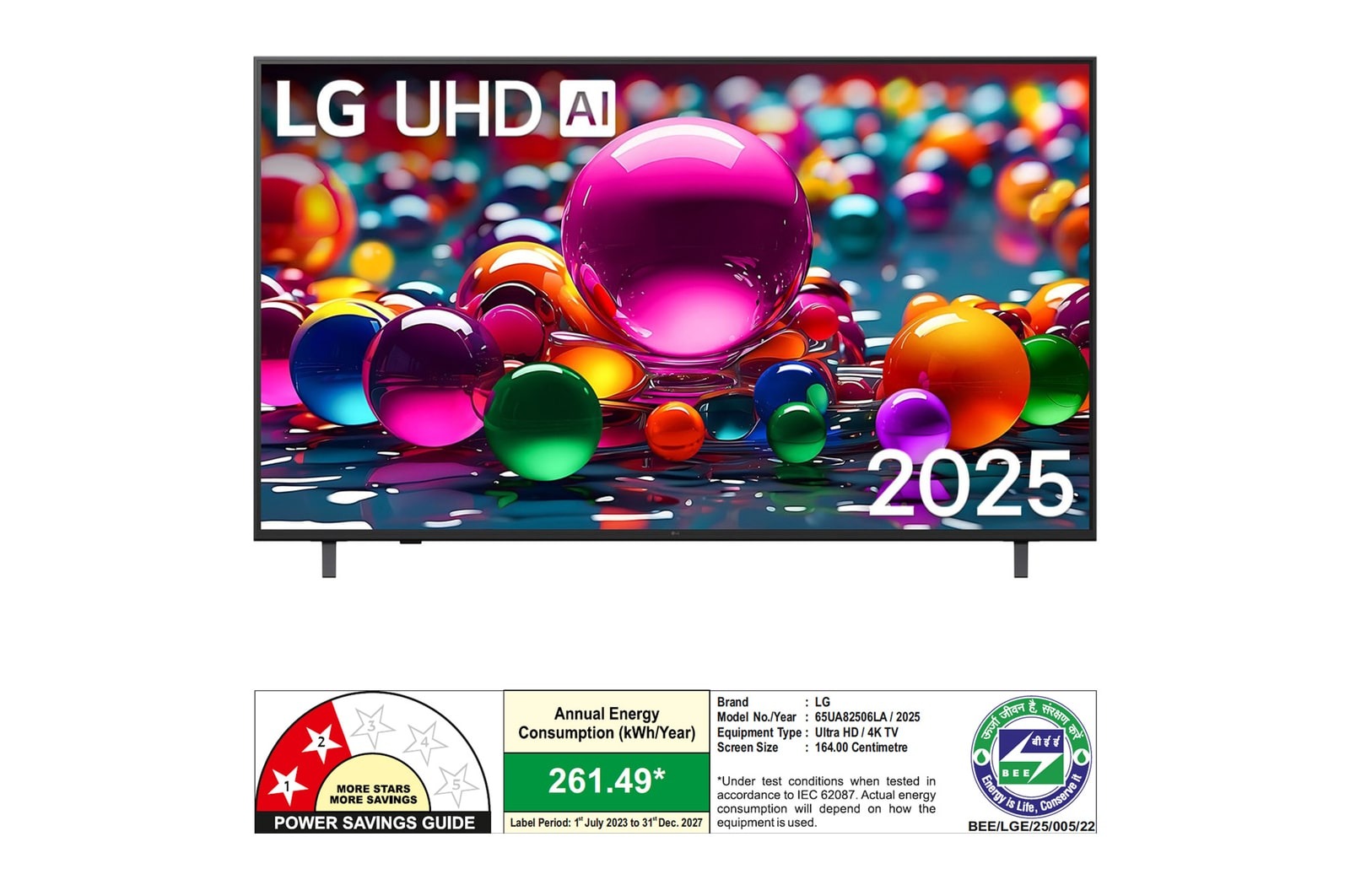 LG 65 Inch 4K UHD AI Smart LED TV 65UA82506LA