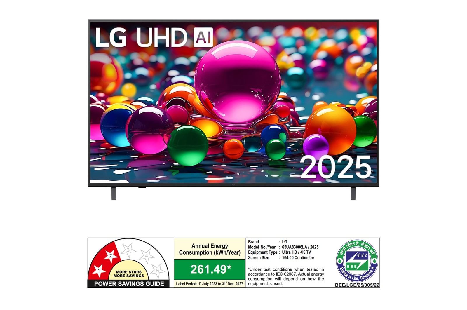 LG 65 Inch 4K UHD Smart LED TV 65UA83006LA