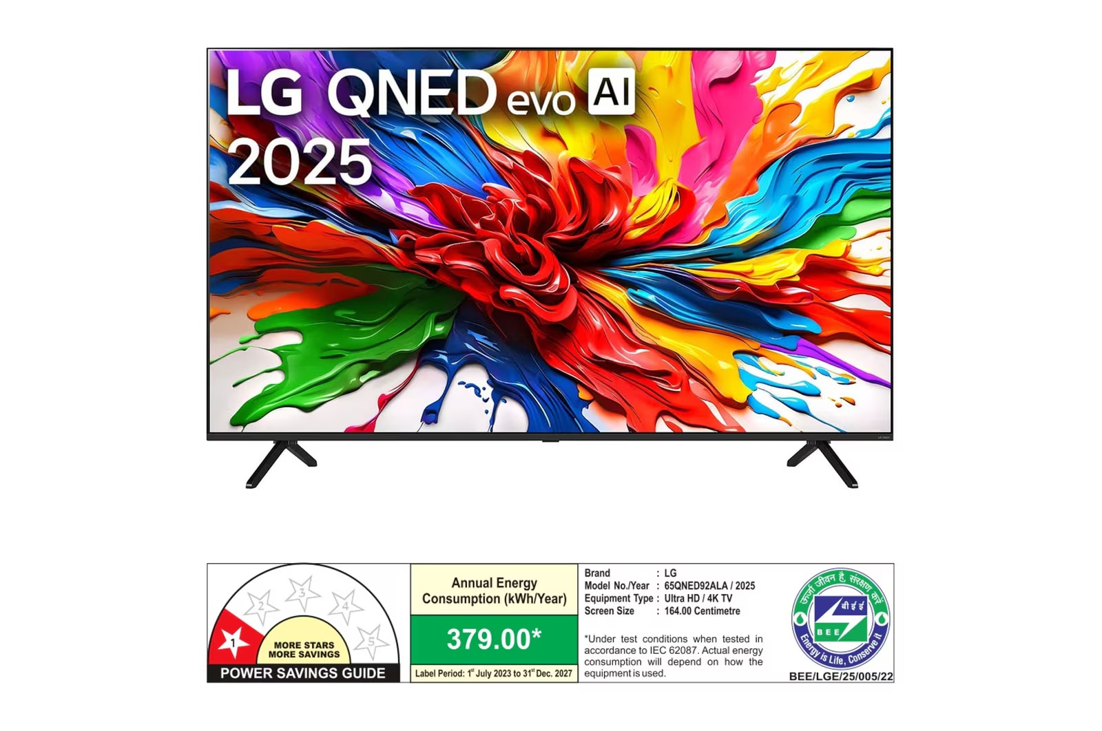 LG 65 Inch Smart LED TV 65QNED92ALA