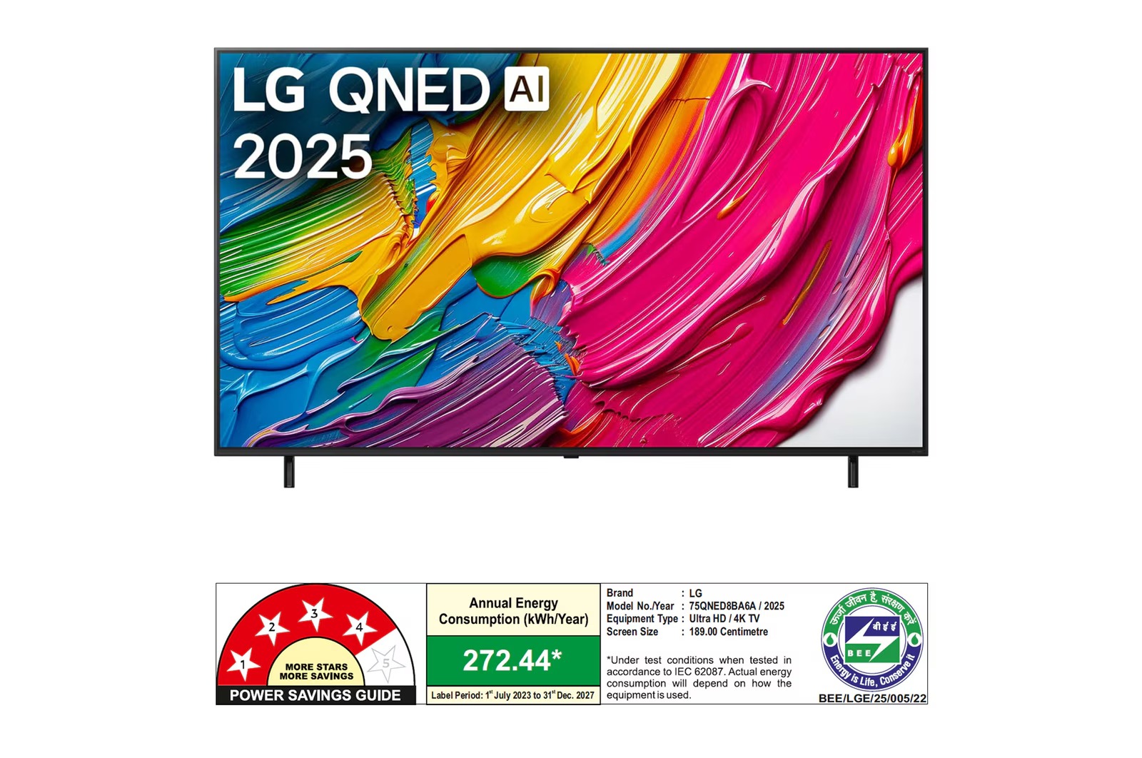 LG 75 Inch 4K QNED MiniLED Smart TV 75QNED8GA6A