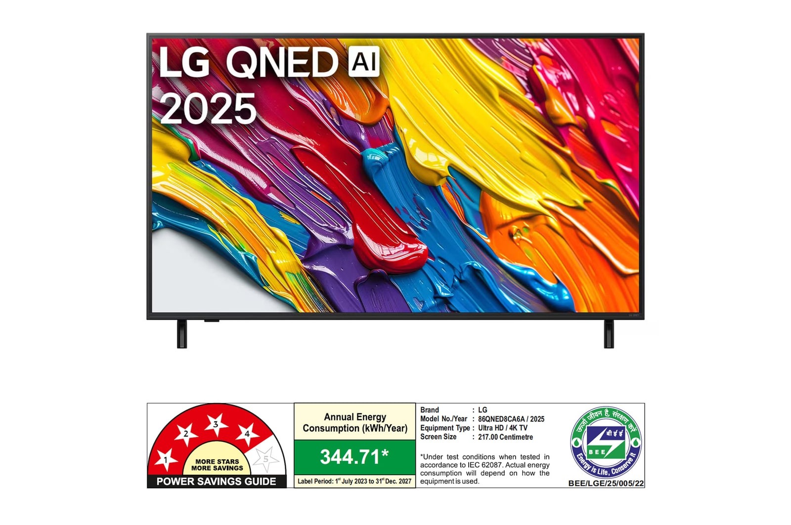 LG 86 Inch Smart QNED 4K LED TV 86QNED8CA6A