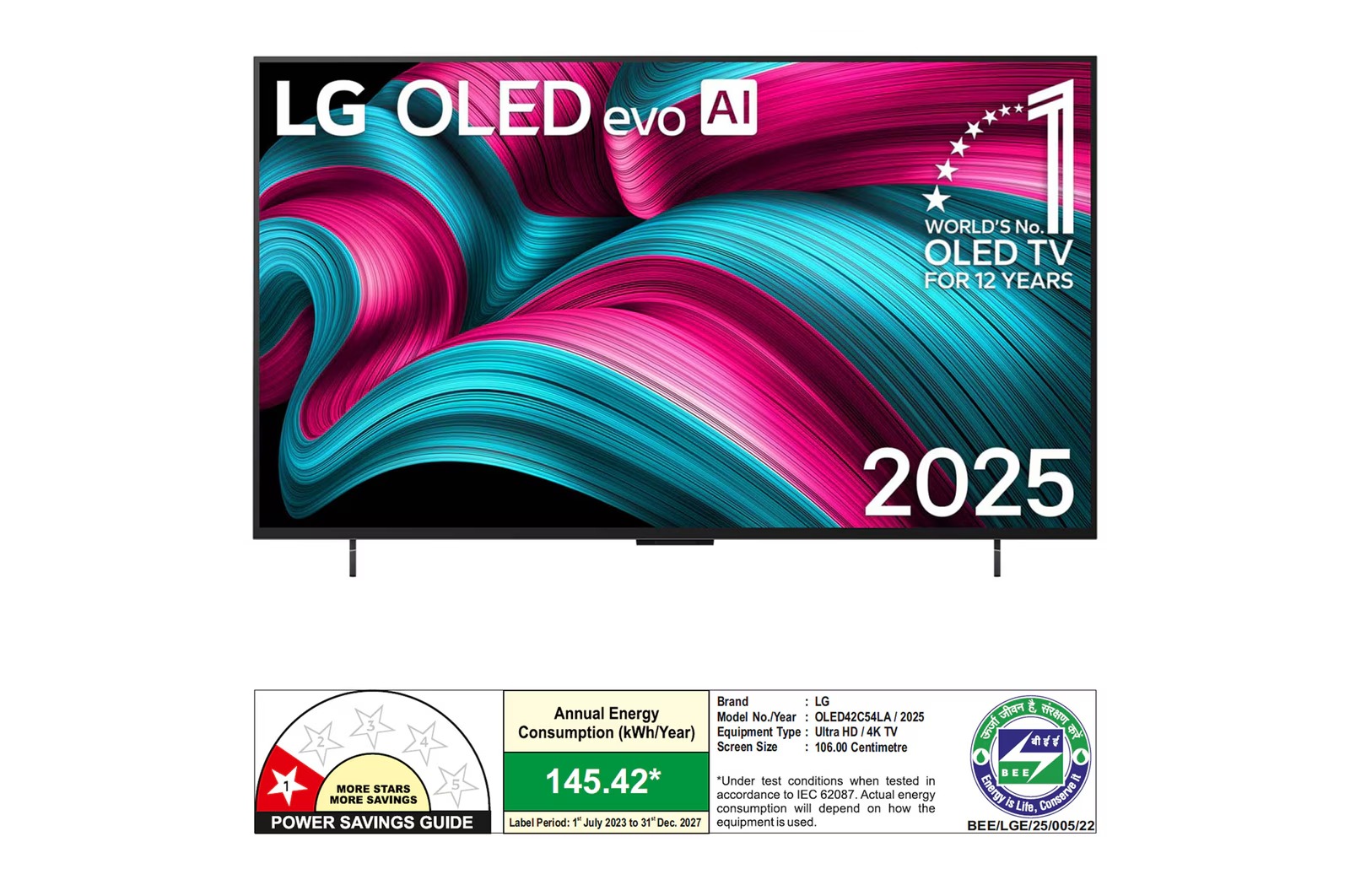 LG 42 Inch OLED evo Smart LED TV OLED42C54LA