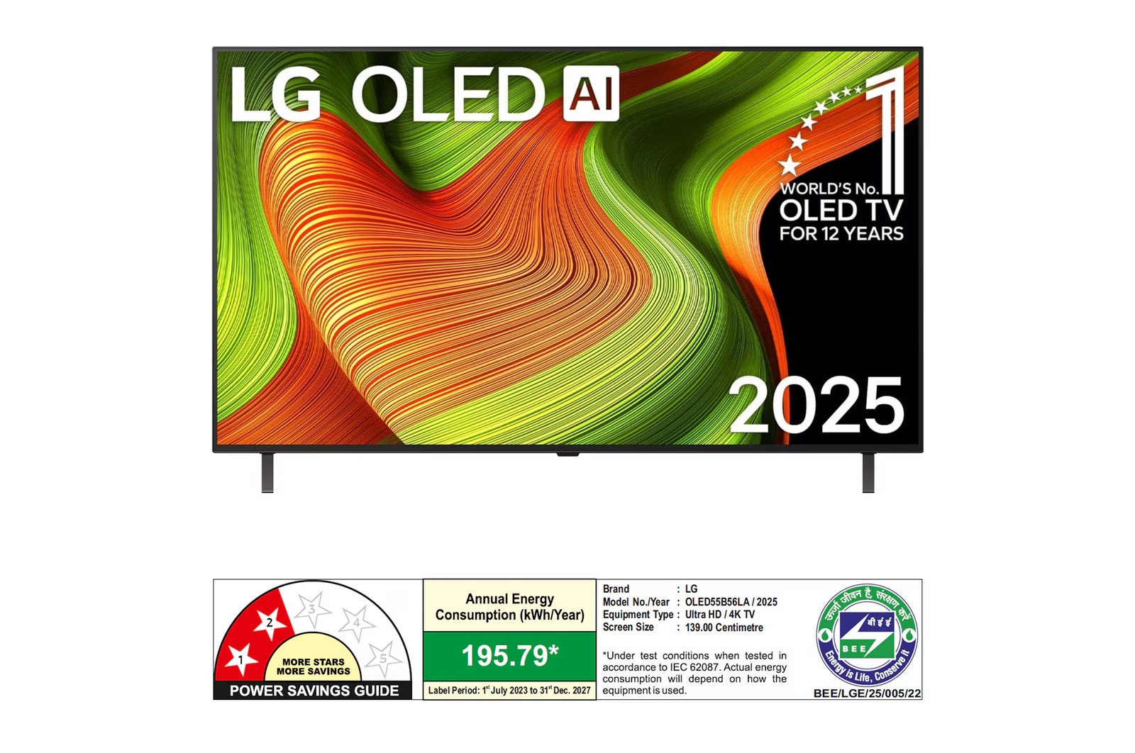 LG 55 Inch Smart OLED LED TV OLED55B56LA