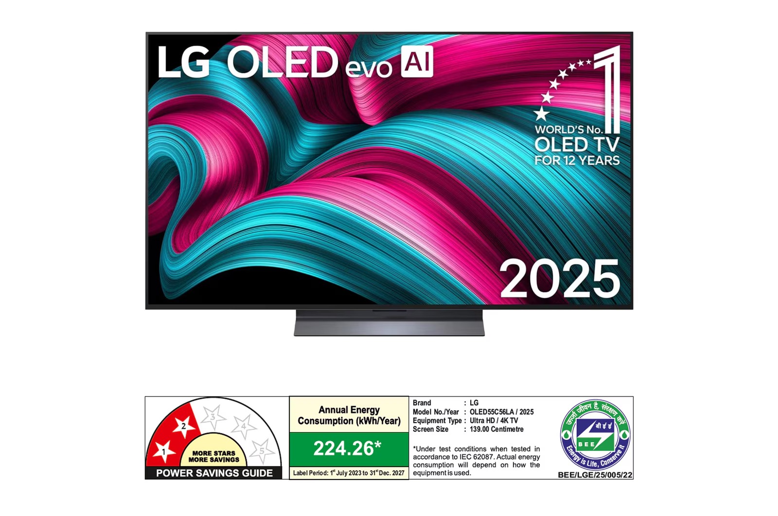 LG 55 Inch OLED evo Smart LED TV OLED55C56LA