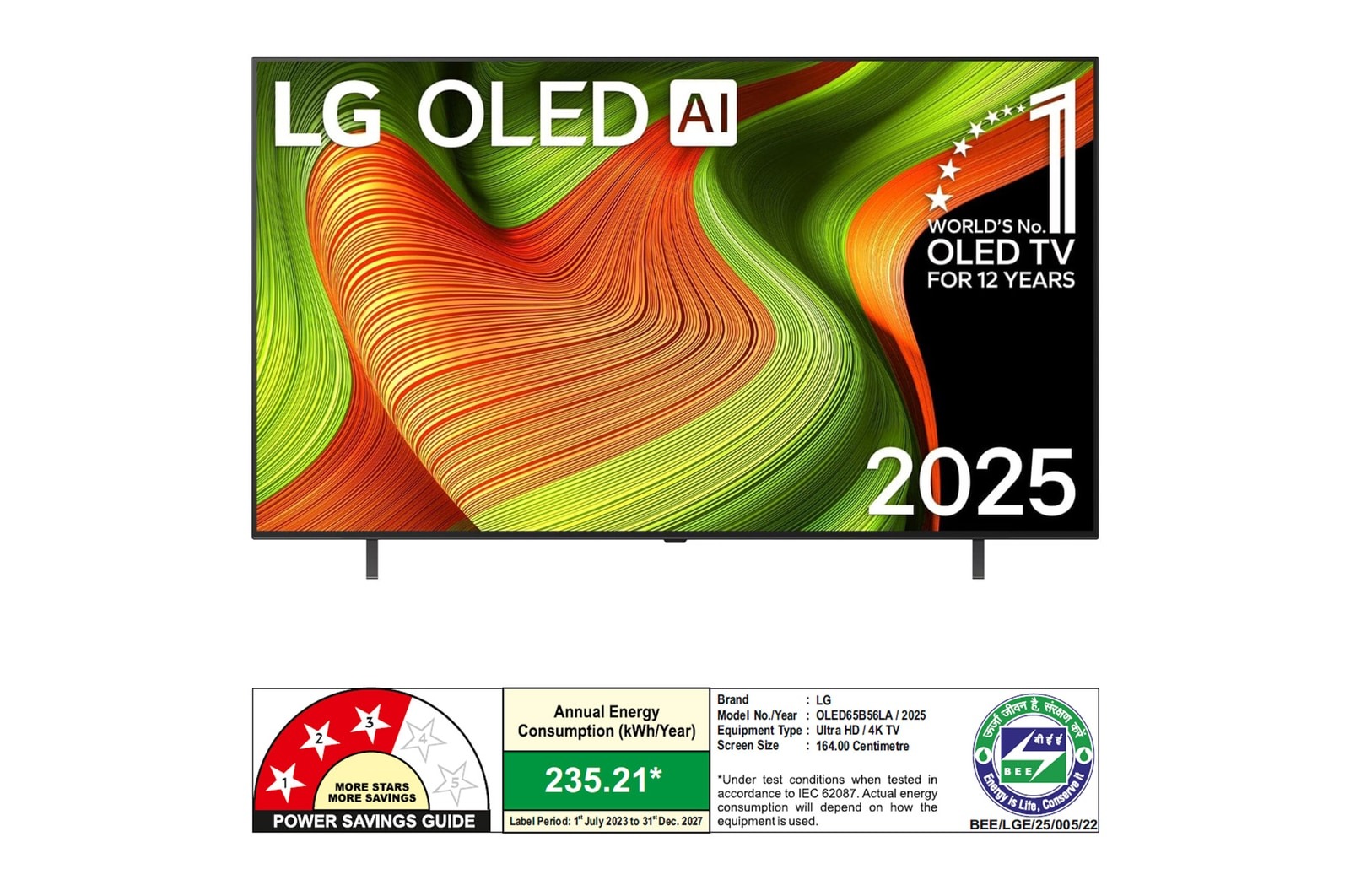 LG 65 Inch OLED Smart LED TV OLED65B56LA
