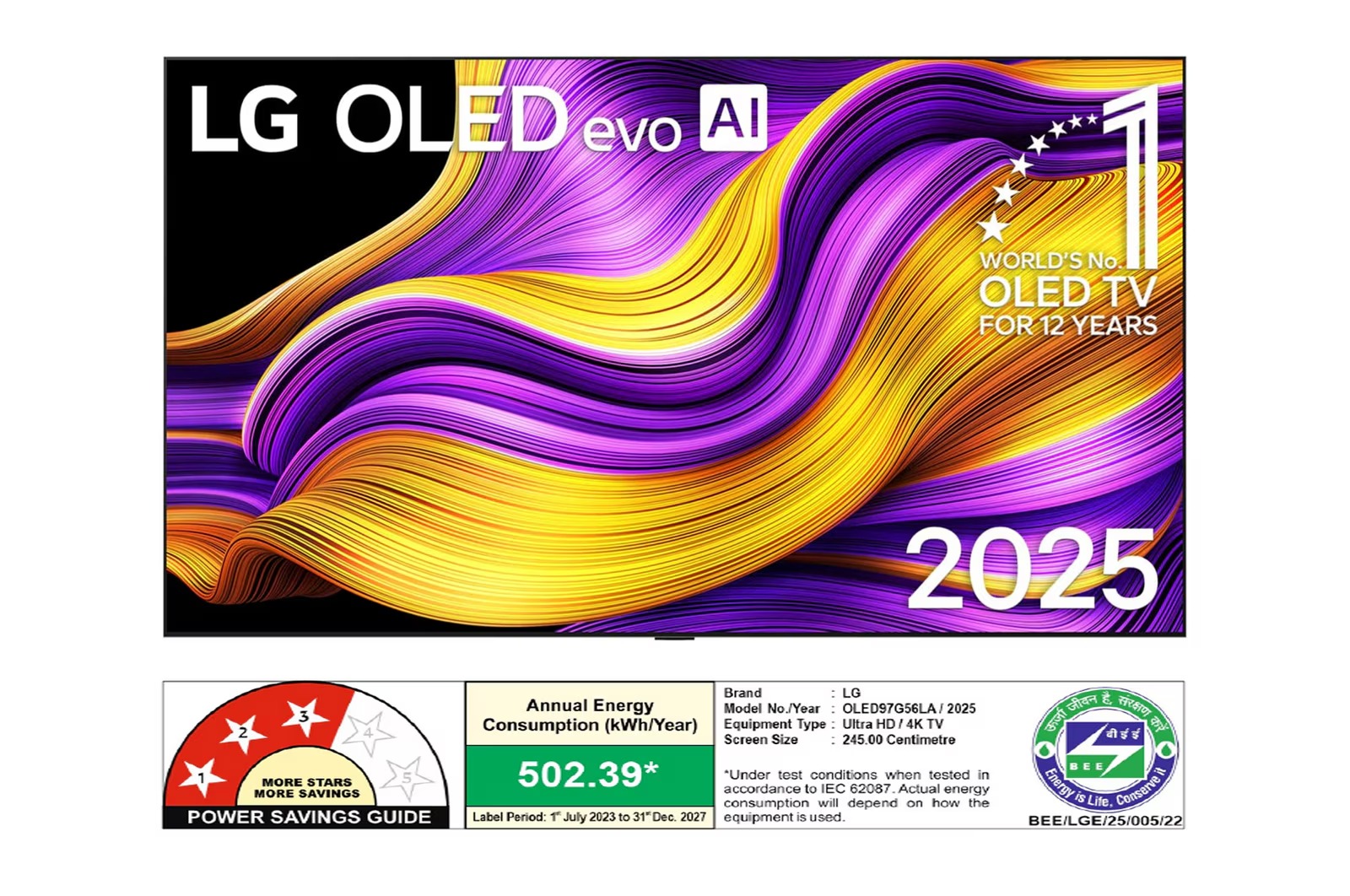 LG 97 Inch OLED evo Smart LED TV OLED97G56LA