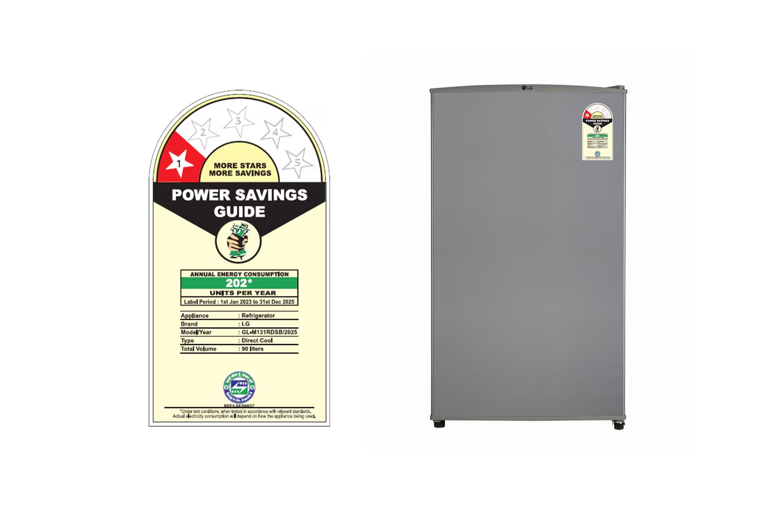 LG 90 Ltr Direct Cool Single Door Refrigerator GL-M131RDSB
