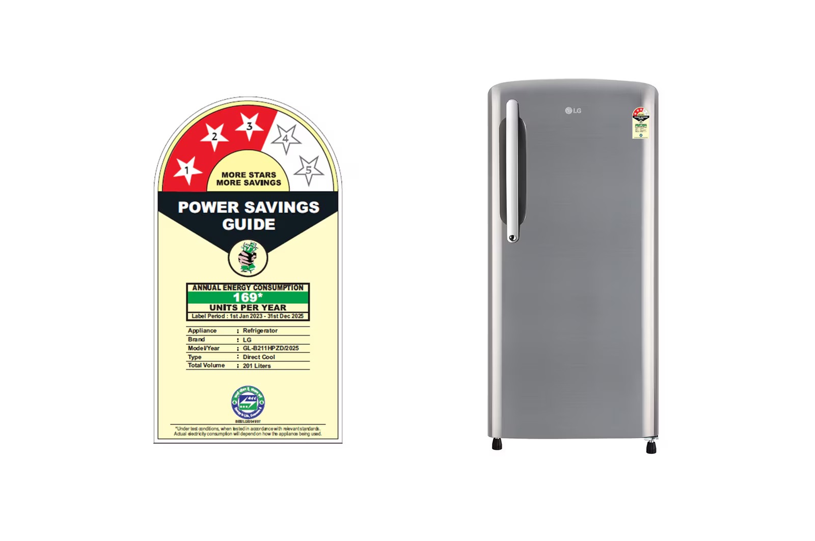 LG 201 Ltr Direct Cool Single Door Refrigerator GLB211HPZD