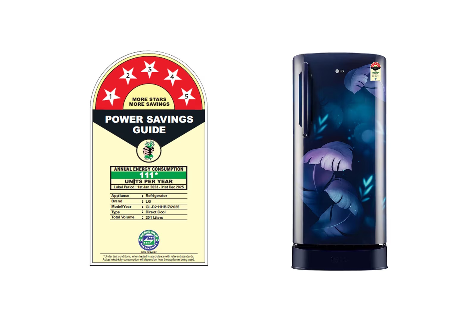 LG 201 Ltr Direct Cool Single Door Refrigerator GL-D211HBIZ