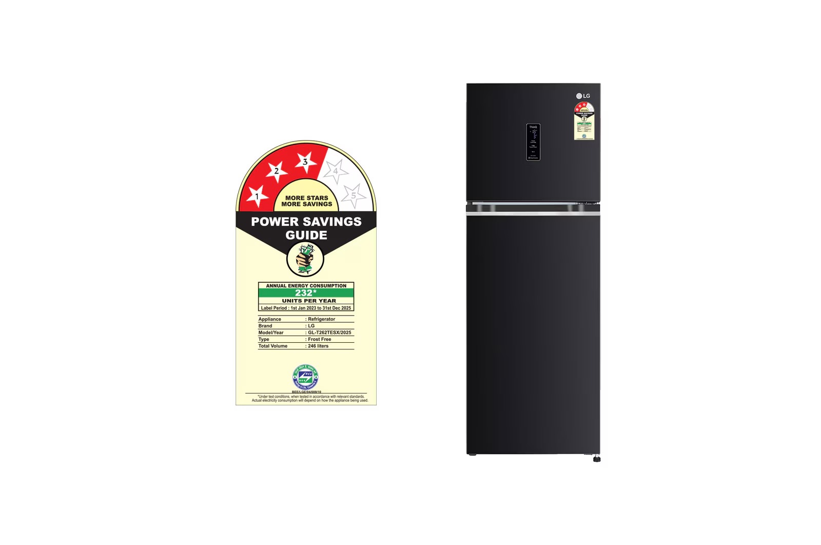 LG 246 Ltr Frost Free Refrigerator GLT262TESX