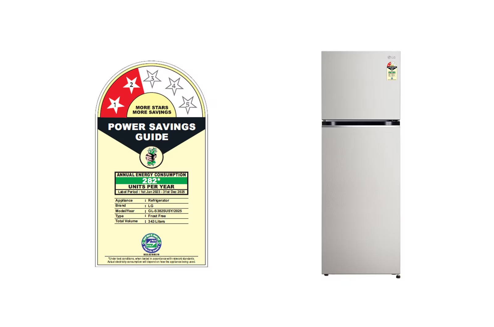 LG 343 Ltr Frost Free Refrigerator GL-S382SUSY