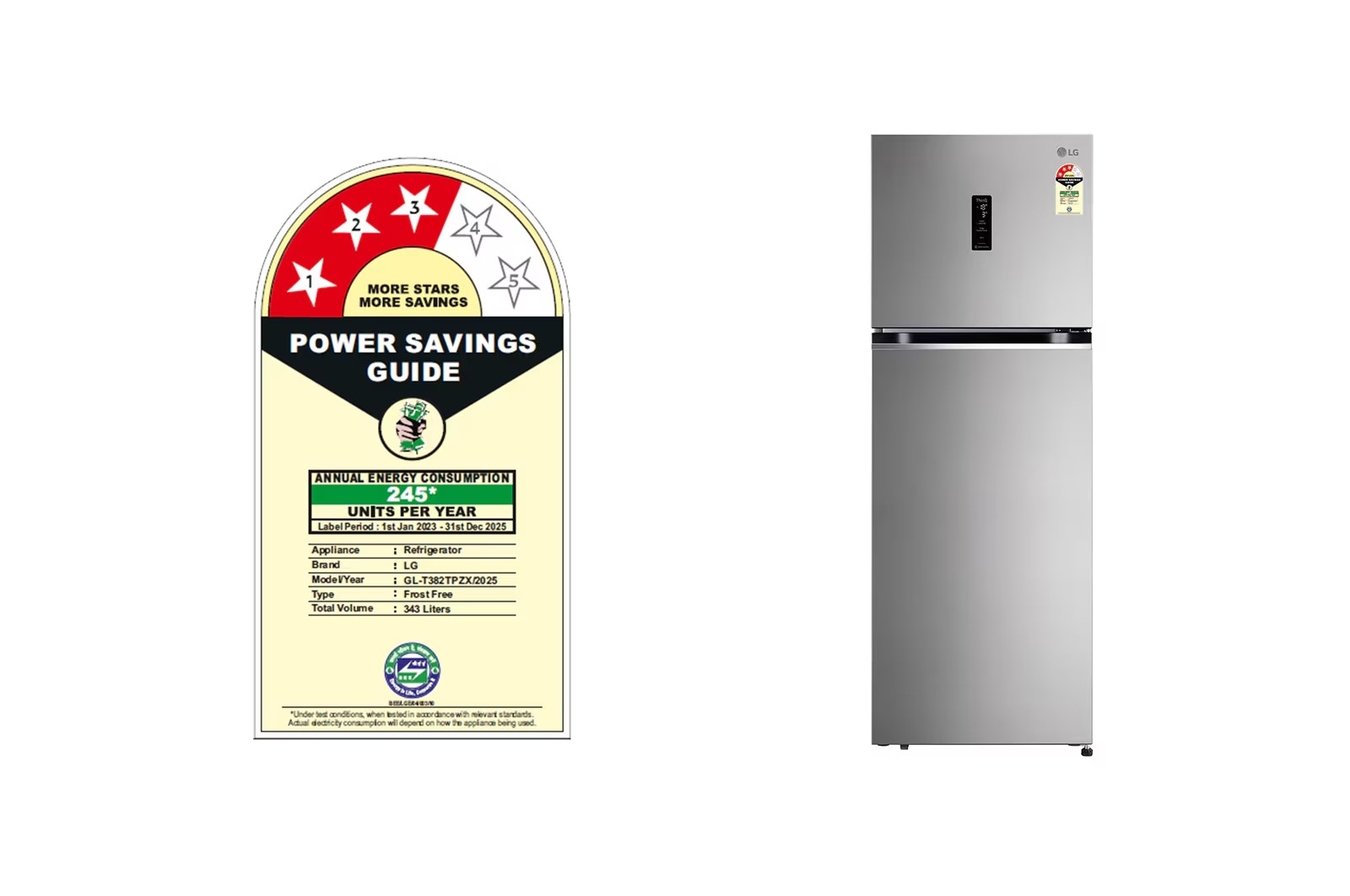 LG 343 Ltr Frost Free Refrigerator GL-T382TPZX