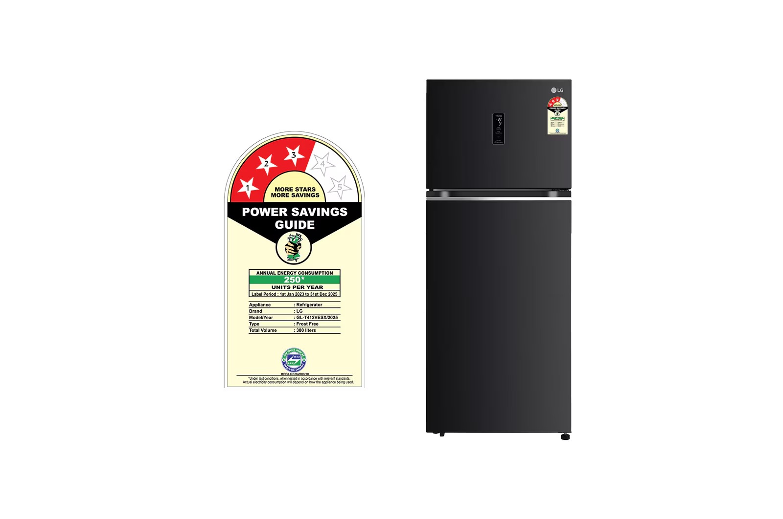 LG 380 Litres Frost Free Refrigerator GL-T412VESX