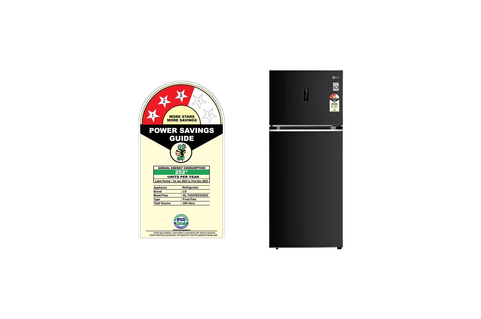 LG 398 Litres Frost Free Refrigerator GL-T422VESX
