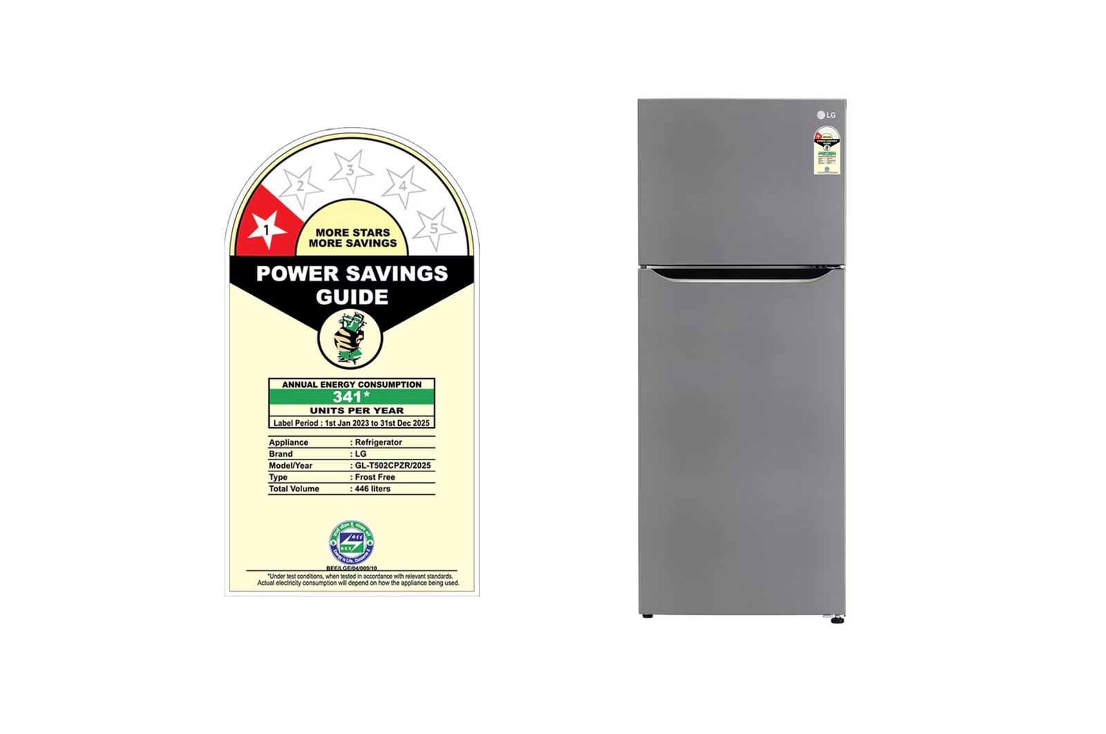 LG 446 Litres Frost Free Refrigerator GL-T502CPZR