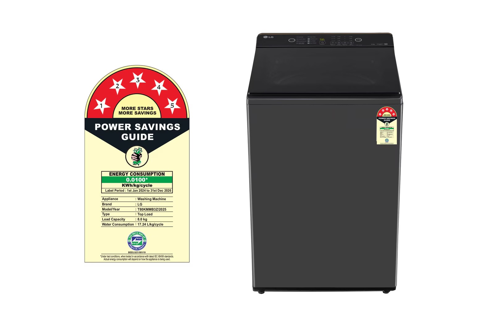 LG 8 Kg Fully Automatic Top Load Washing Machine T80KMMB3Z