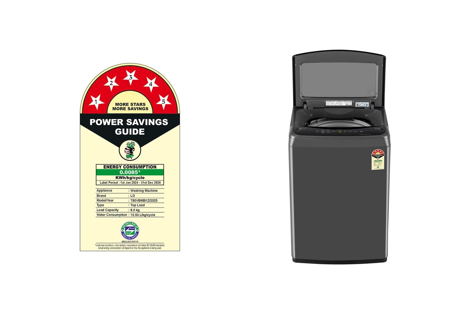 LG 8 Kg Fully Automatic Top Load Washing Machine T80VBMB1Z