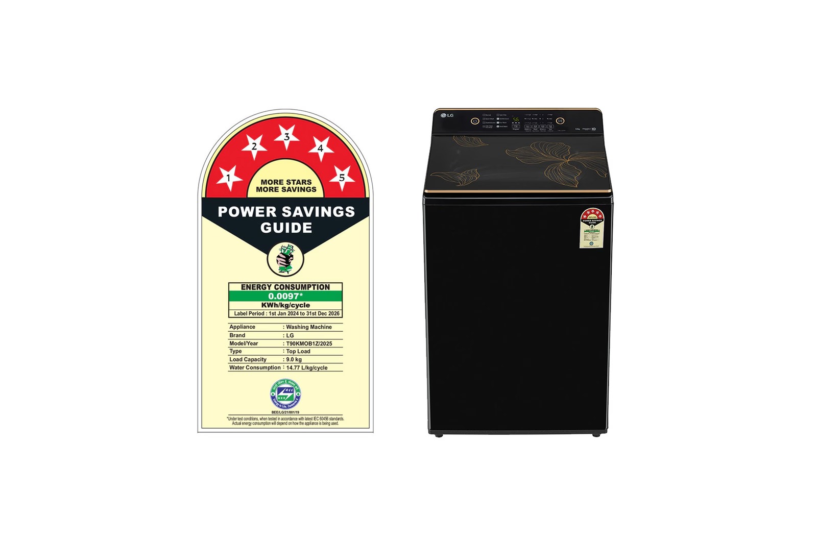 LG 9 Kg Fully Automatic Top Load Washing Machine T90KMOB1Z