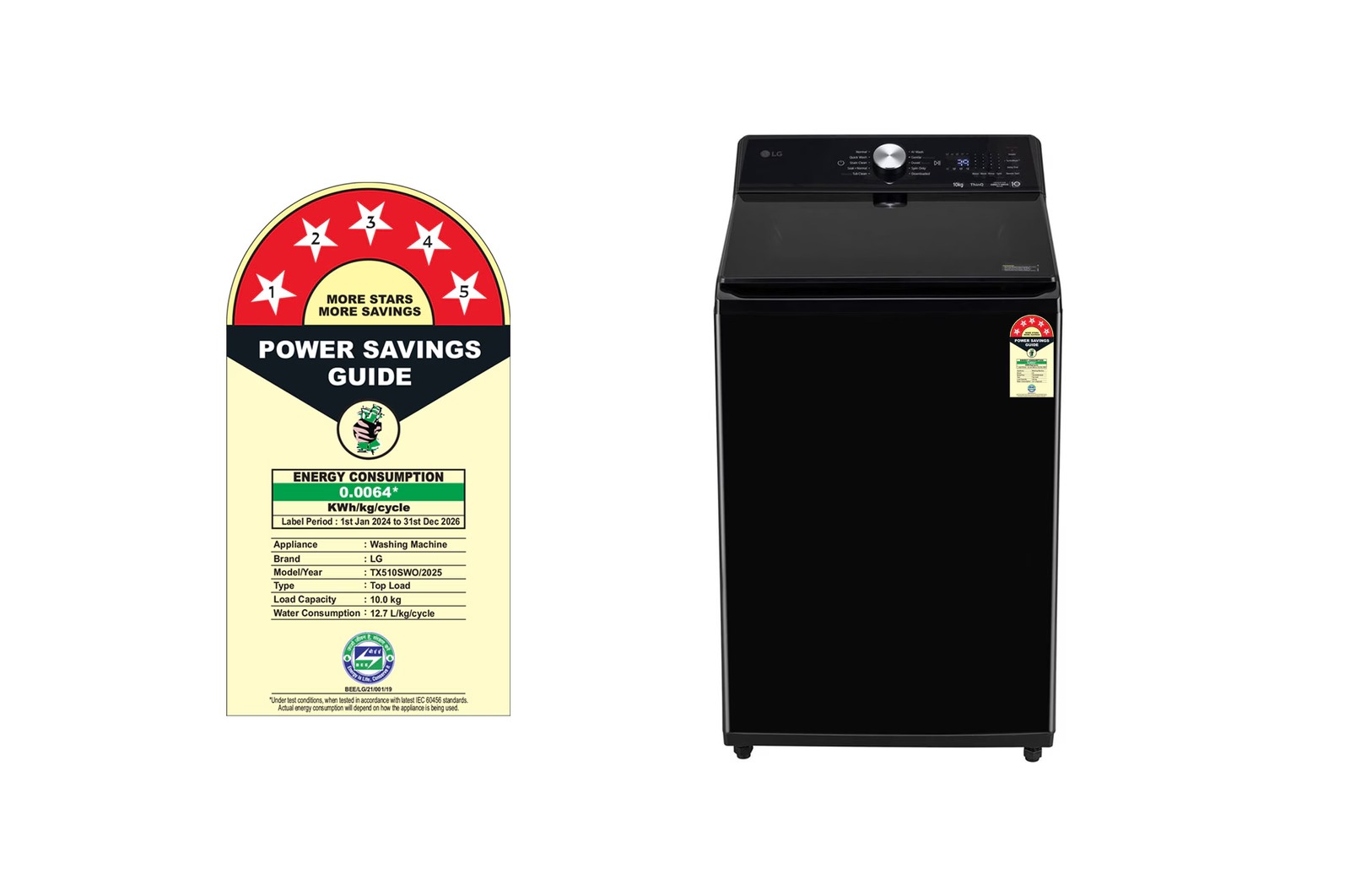 LG 10 Kg Fully Automatic Top Load Washing Machine TX510SWO