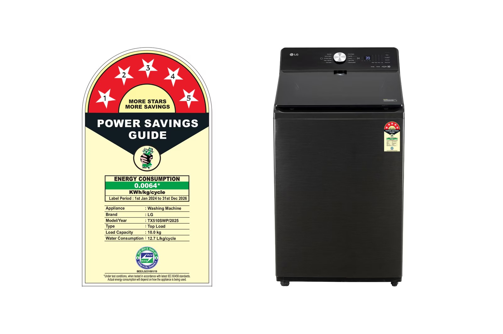 LG 10 Kg Fully Automatic Top Load Washing Machine TX510SWP