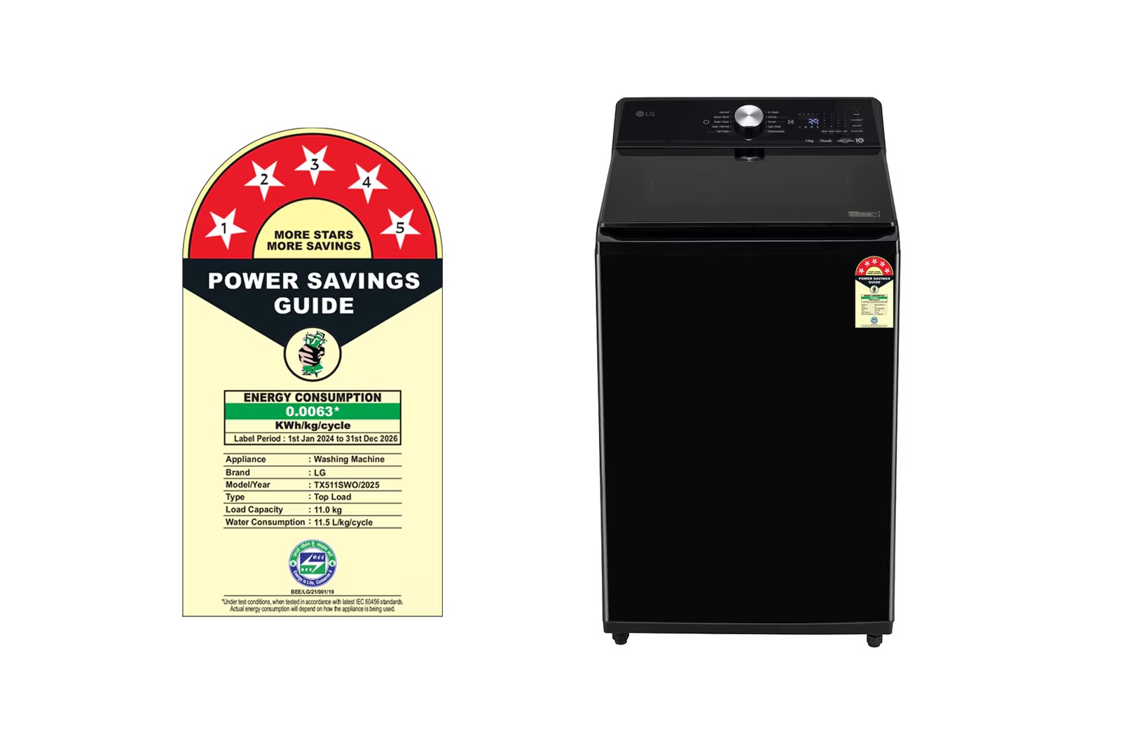 LG 11 Kg Fully Automatic Top Load Washing Machine TX511SWO