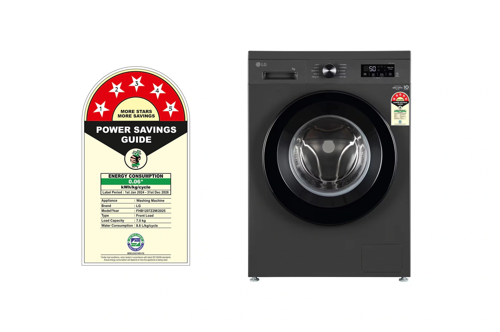 LG 7 Kg Fully Automatic Front Load Washing Machine FHB1207Z2M