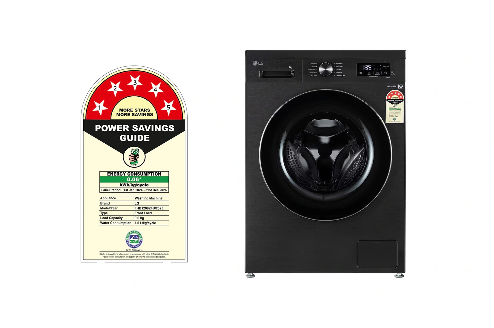 LG 9 Kg Fully Automatic Front Load Washing Machine FHB1209Z4B