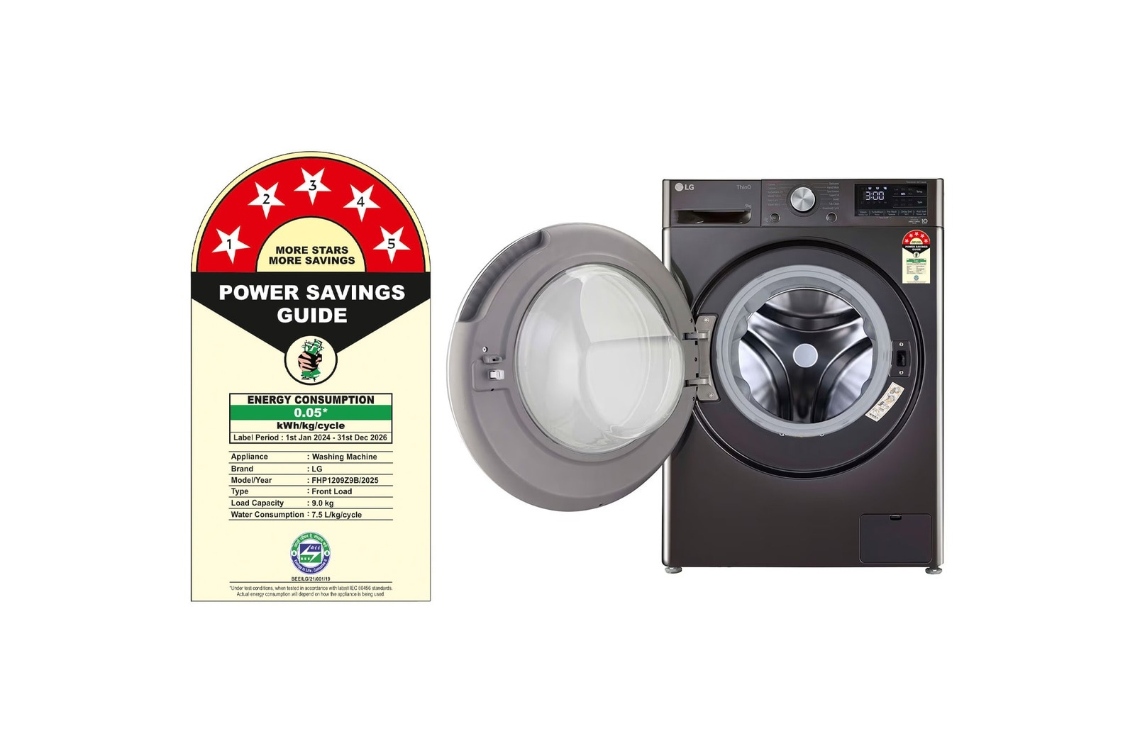 LG 9 Kg Fully Automatic Front Load Washing Machine FHP1209Z9B